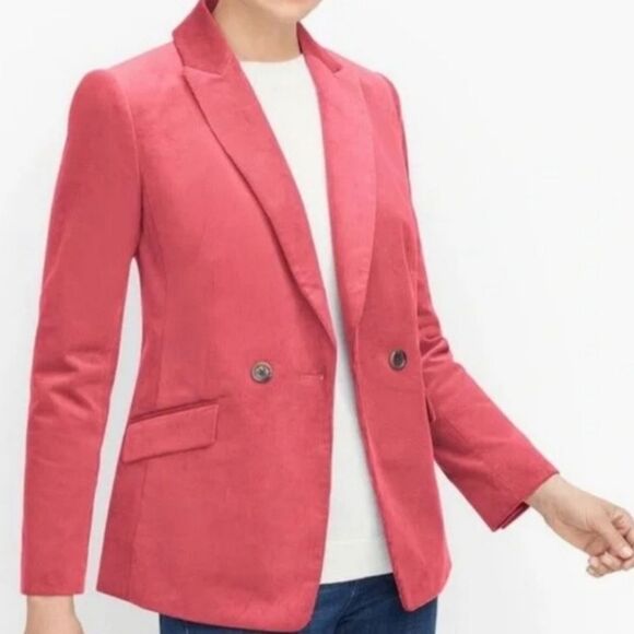 Soft Pink Cotton Corduroy Blazer Size 6 petite - Picture 11 of 12